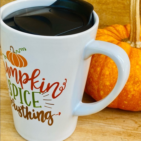 Pumpkin Spice Everything Stoneware Travel Mug - Picture 2 of 6